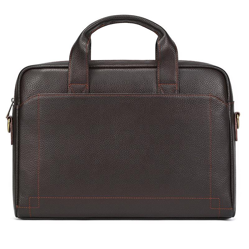 Men's Business Briefcase Fit 15" PC Genuine Leather Handbag Real Leather Male Laptop Handbag A4 Office Man Crossbody Bag