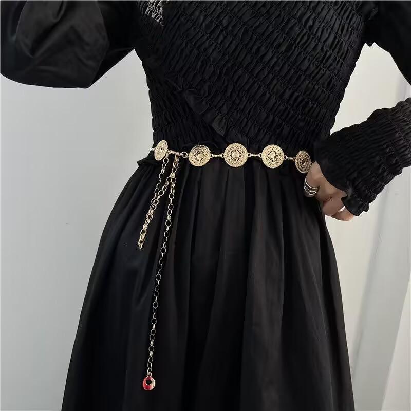 Adjustable Single Layer Metal Waist Chain for Women - European & American Style