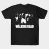 Men Black Print T-shirt Walking Dead No-Cut Transfer Paper Print Cotton Tshirt