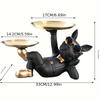 Nordic French Bulldog Animal Figurines Resin Cool Dog Sculpture Tray Candy Snack Key Fruit Jewelry Storage Statue HomeDecor