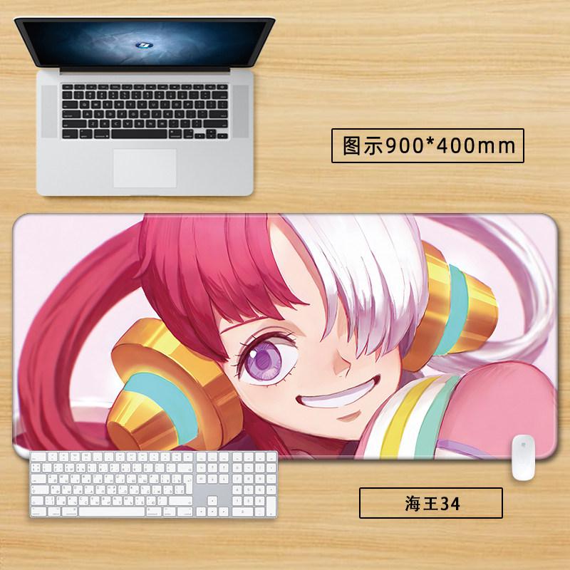 High Definition Printed New Boys Office ONE PIECE Leather Mouse Pad Anime Game Roronoa Zoro Computer Keyboard Desktop Table Mat