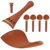 Geigenteile mit Kinnhalter Endstift Saitenhalter Holz Wirbel 44 Beschlagsatz Ersatz