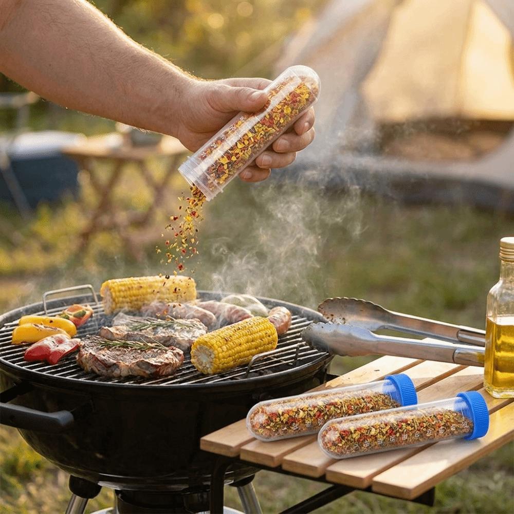 5 Stück Kunststoff Outdoor Gewürzgläser Luftdicht Ölflasche Kleine Gewürzbehälter Kaffeebohnen