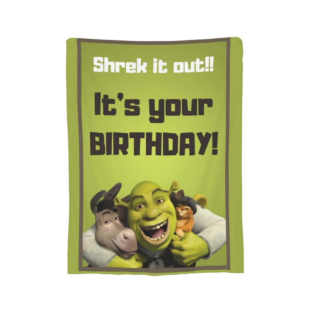 Cartoon Monster Shreks Blankets Velvet  Winter  Breathable Lightweight Thin Throw Blankets for Bed Outdoor Bedspreads