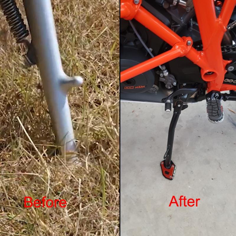 Fit For KTM 1050 1090 1290 ADV Adventure 1290 Super Adventure R Kickstand Side Foot Stand Enlarger Extension Enlarger Pad