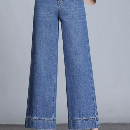 Children's Loose-Fit Wide-Leg Jeans, Long and Slim Design, Large Size, Korean Style for Spring and Autumn 2025