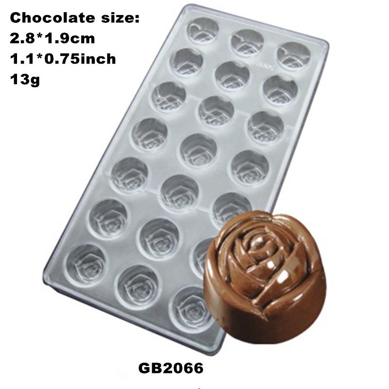 Rose Chocolate Polycarbonate Mold Football Chocolate DIY Moulds Soccer Chocolate Bombs Maker Golf Candy Mold