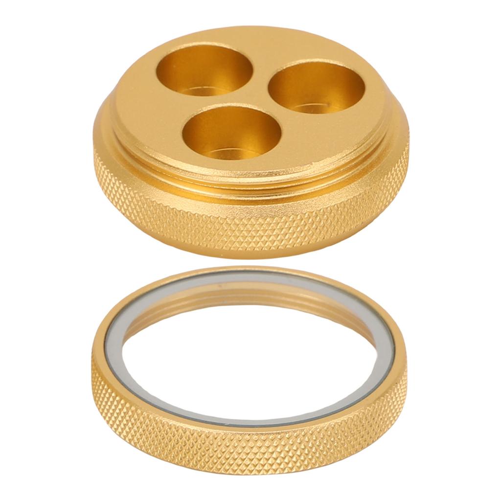 Úložný box na špičky tága Hliníkový knoflík 3otvorový design Přenosný kontejner na špičky kulečníkového tága pro klub Zlatý