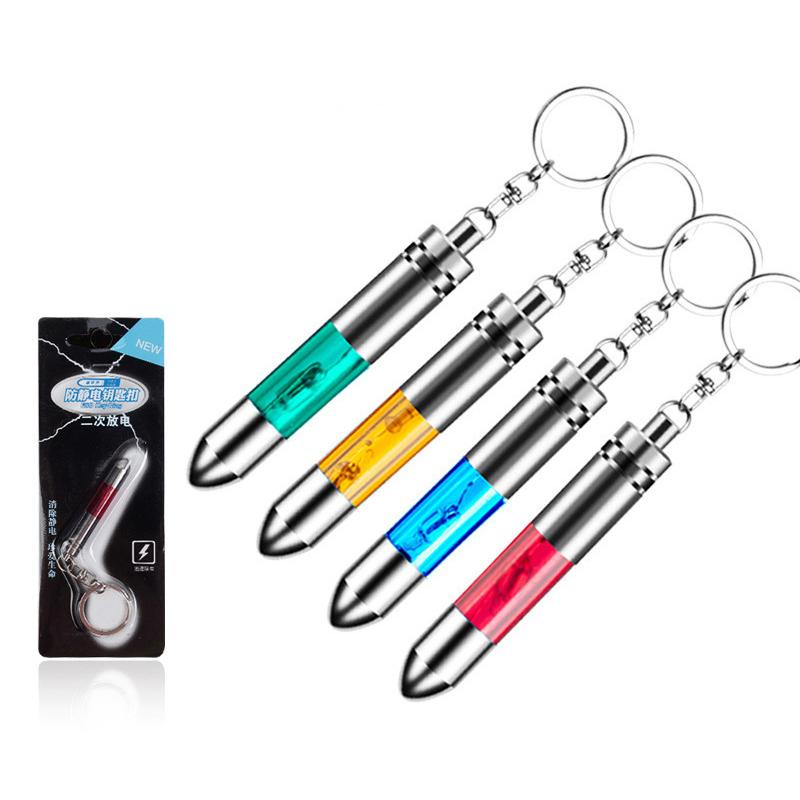 Antistatisk Nyckelring Bilkaross Statisk Eliminator Urladdare Antistatisk Stång Bärbar Nyckelring Eliminator Högspännings Bärbar Nyckel