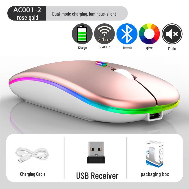 Ultra-Thin Portable Luminous Bluetooth Wireless Mouse
