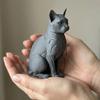 3D Printed Cat Figurine Mysterious Black Cat Statue Collectible Animal Sculpture for Home Office Desk Decor Gifts for Cat Lovers