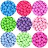 50-100Pcs/Lot 6-12mm Solid Color Round Acrylic Beads Loose Spacer Beads For DIY Keychains Decoration Handmade Crafts Accessories