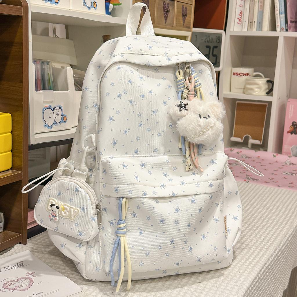 Schoolbag New High-value Star Schoolbag Sweet Girl Student Party Commuting Backpack Large-capacity Leisure Travel Backpack