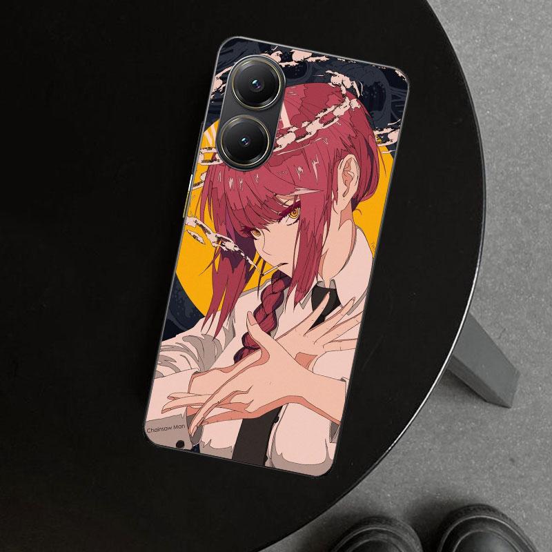 Chainsaw Mans Makima Phone Case Cover for Xiaomi Poco X6 X5 X7 Pro F7 Ultra Redmi 15C 15 13C 13 12C 12 10C 10 10A 9C 9A 9T 9 Coq
