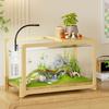 Aquarium créatif de petite taille pour poisson rouge et tortue avec paysage écologique et accessoires