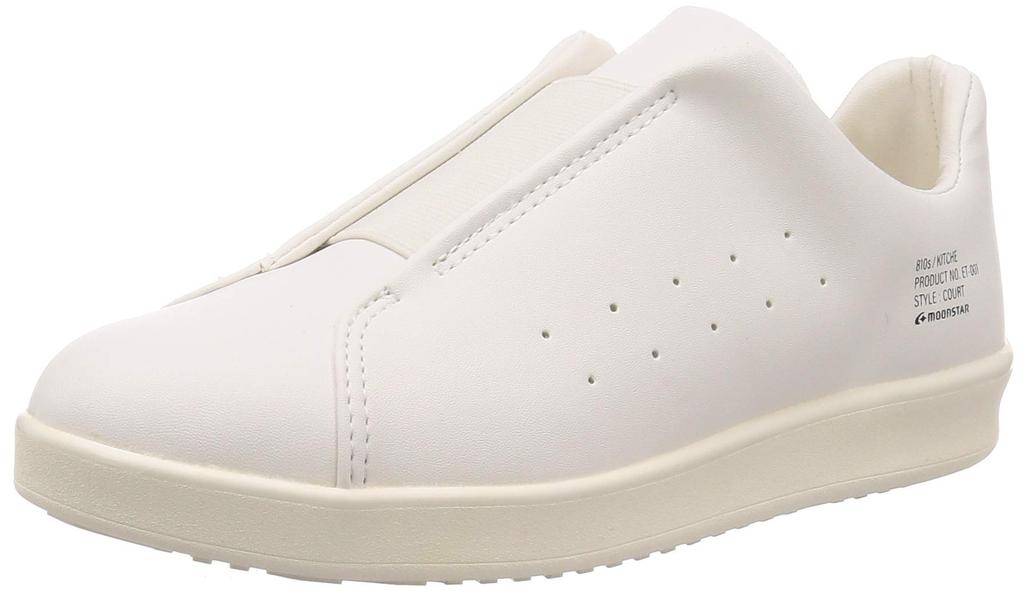 Moonstar Eight Tens 810s ET001 KITCHE Size 2E / Sneakers, Slip-On, Unisex, White, 26.0 Cm,