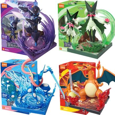 BLOKEES Originale POKEMON Ceruledge Charizard Snorlax Scyther Lucario Greninja Meowscarada Blocchi da Costruzione Action Figure Giocattolo Regalo
