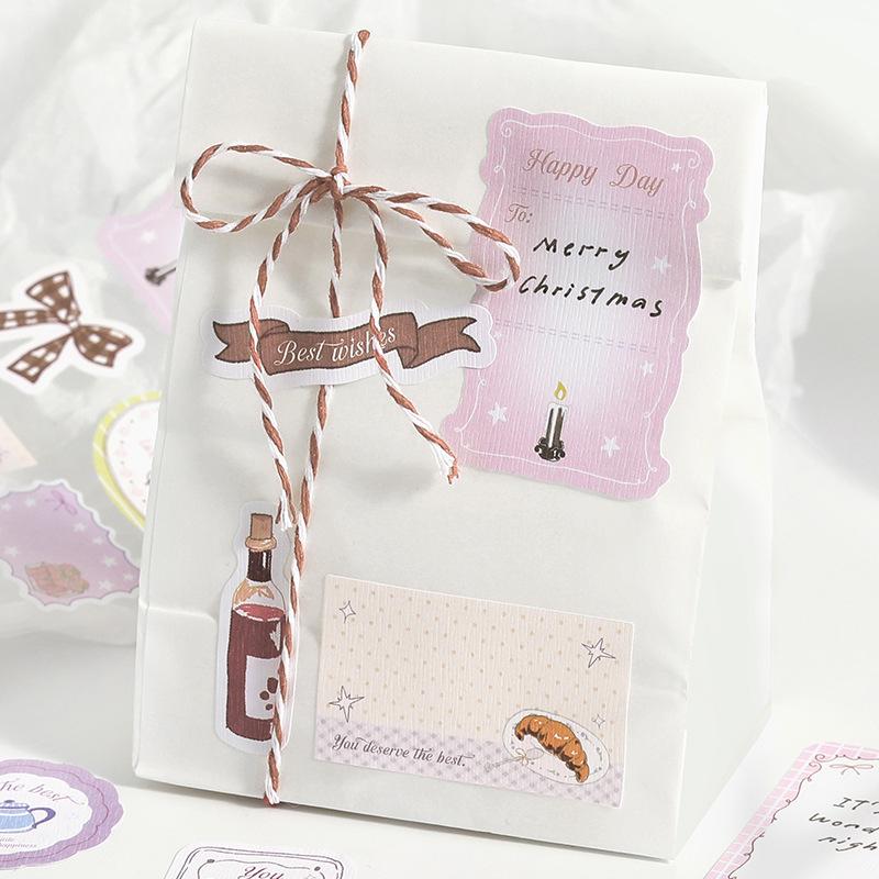 Evening Breeze Seine Series: Tree Grain Die-Cut Decorative Stickers - 4 Sheets for Journals