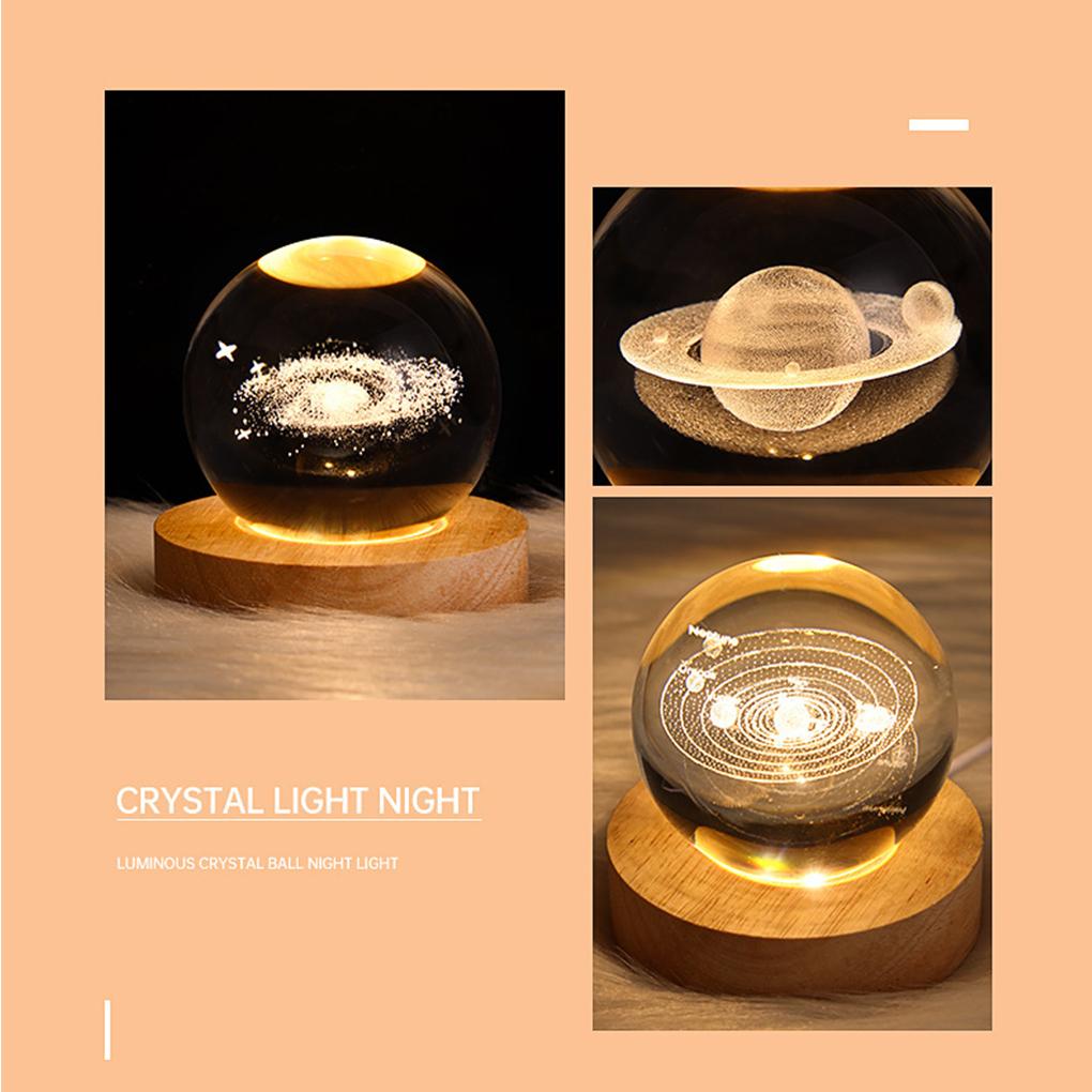 LED Night Light With Exquisite Craft And Smooth Line Bedroom Decor Ball Night Light Bedside Light
