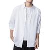 New Seven-quarter Sleeve Shirt Men's Fashion Casual Shirt Jacket Thin Young Men's Wear