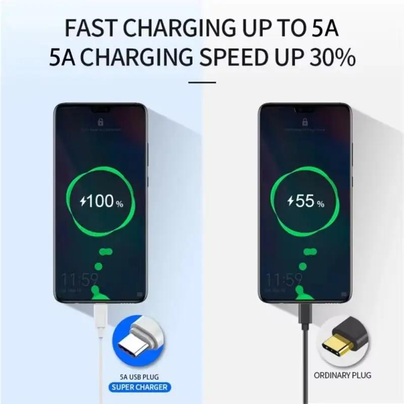3PCS 6A 100W Type C Super Fast Charging Cable Data Cord For Samsung Huawei Redmi Quick Charing USB C Cables