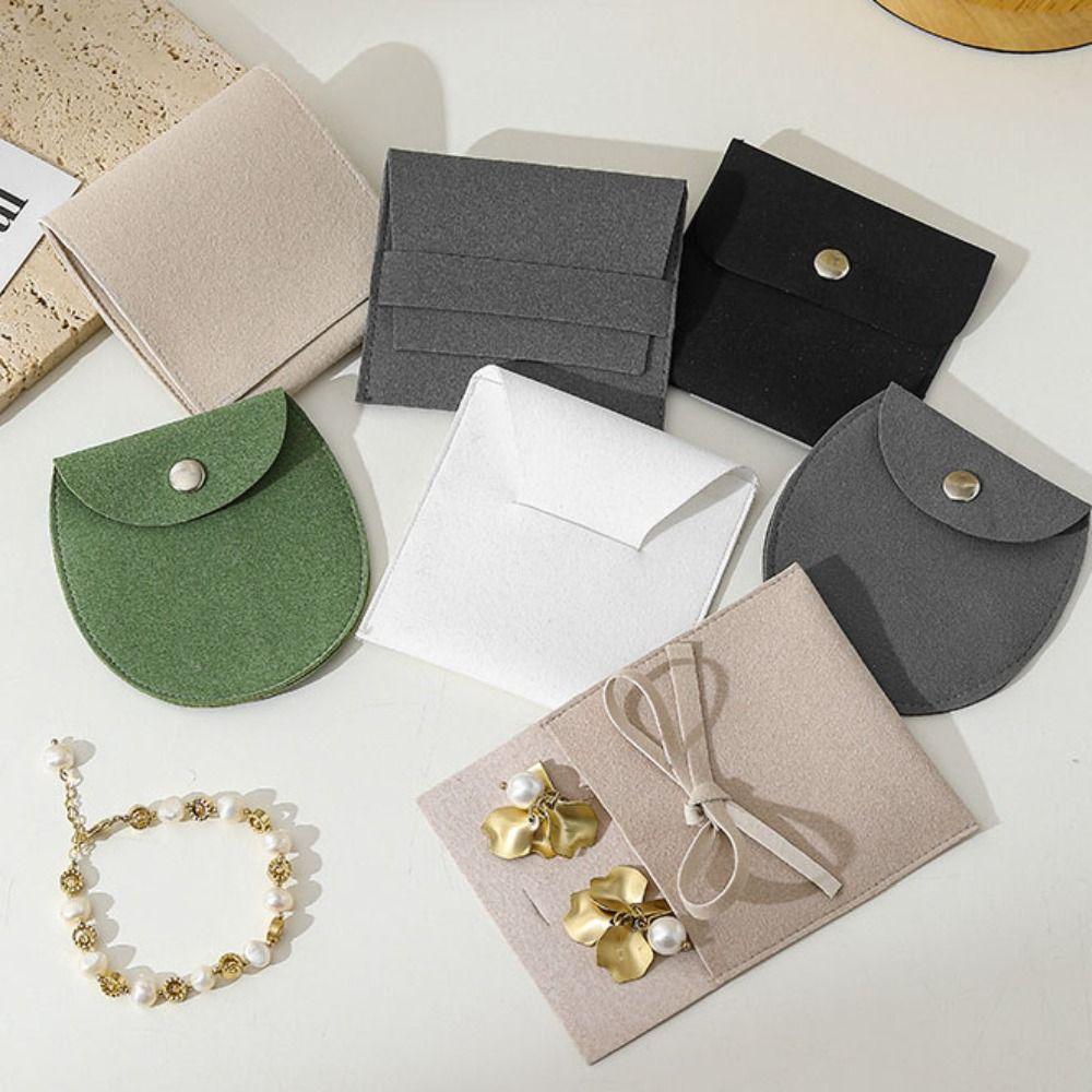 5Pcs Velvet Jewelry Packing Bag Bracelet Necklace Jewelry Holder Jewelry Storage Case  Outdoors