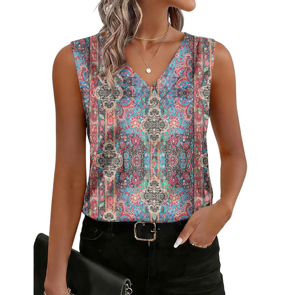 Top de damă la modă, casual, vintage, cu imprimeu