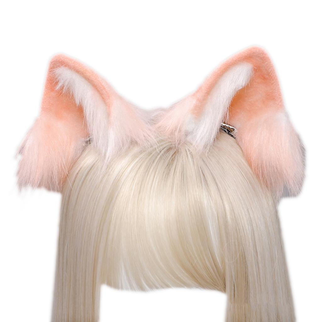 Furry Wolf Ear Headwear Cute Foxes Ears Headband Plush Hair Accessory Soft Hair Clip Animal Cosplays Accessories