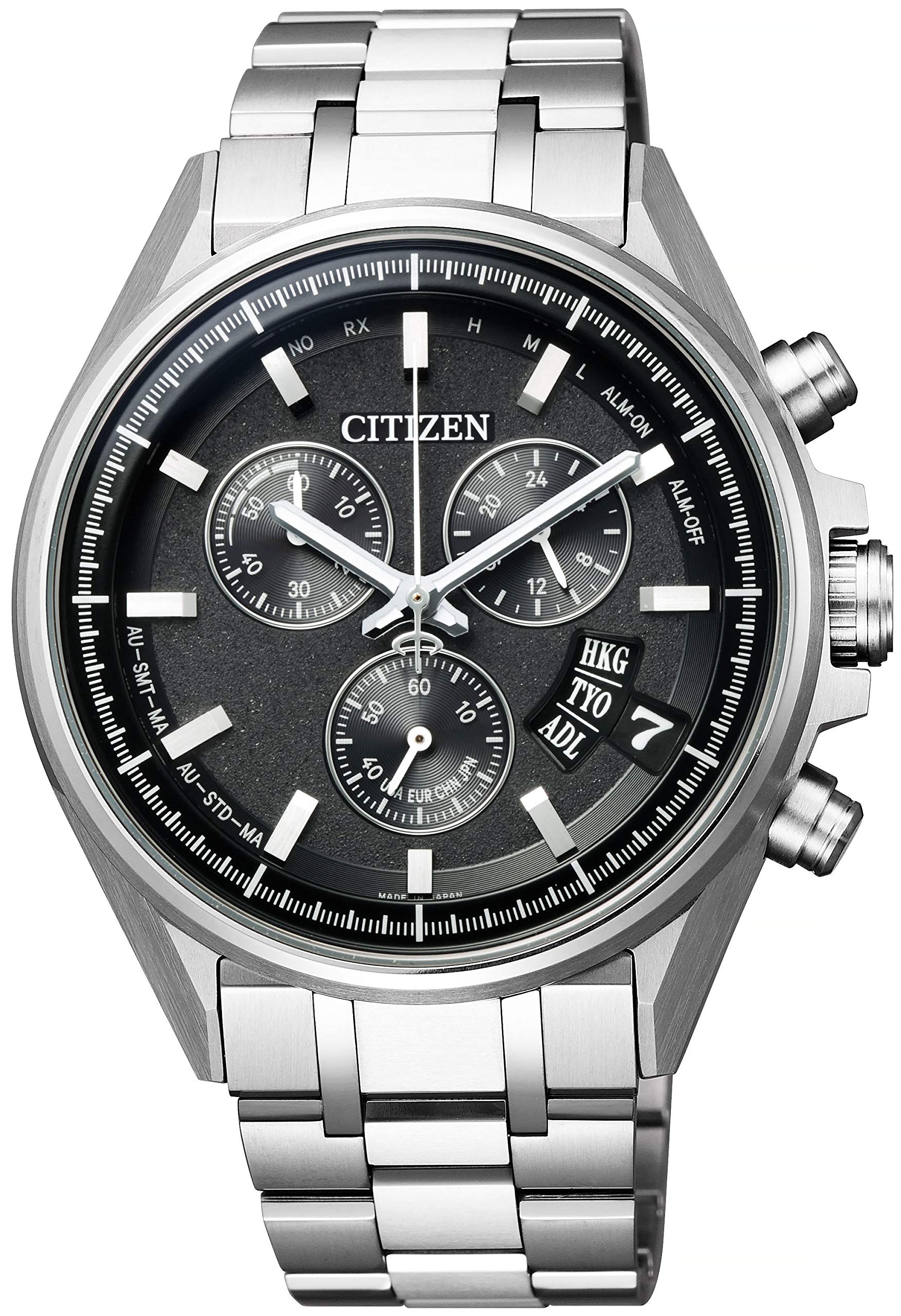 

Atessa Watch Radio Watch World Time Direct Flight Chronograph [Citizen] BY0140-57E Eco-Drive Eco-Drive для чоловіків