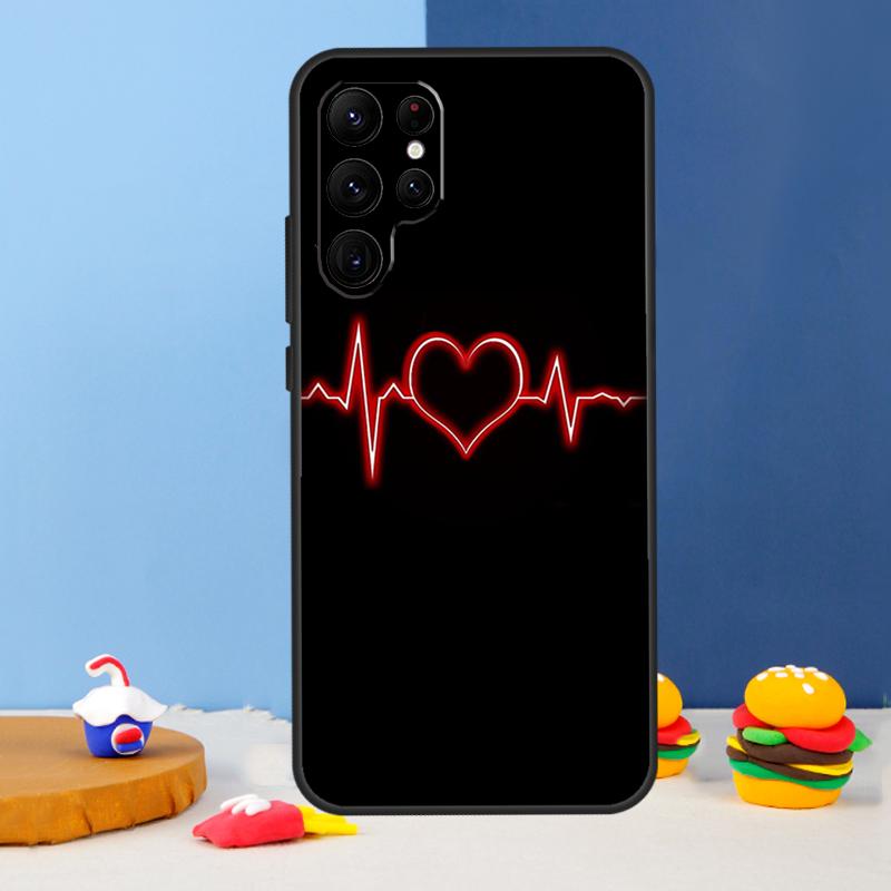 

Чехол для телефона Сердцебиение медсестры для Samsung Galaxy S25 Ultra S9 S10 S20 S21 S22 Plus S23 FE S24 Ultra Чехол Coque Galaxy S23 FE