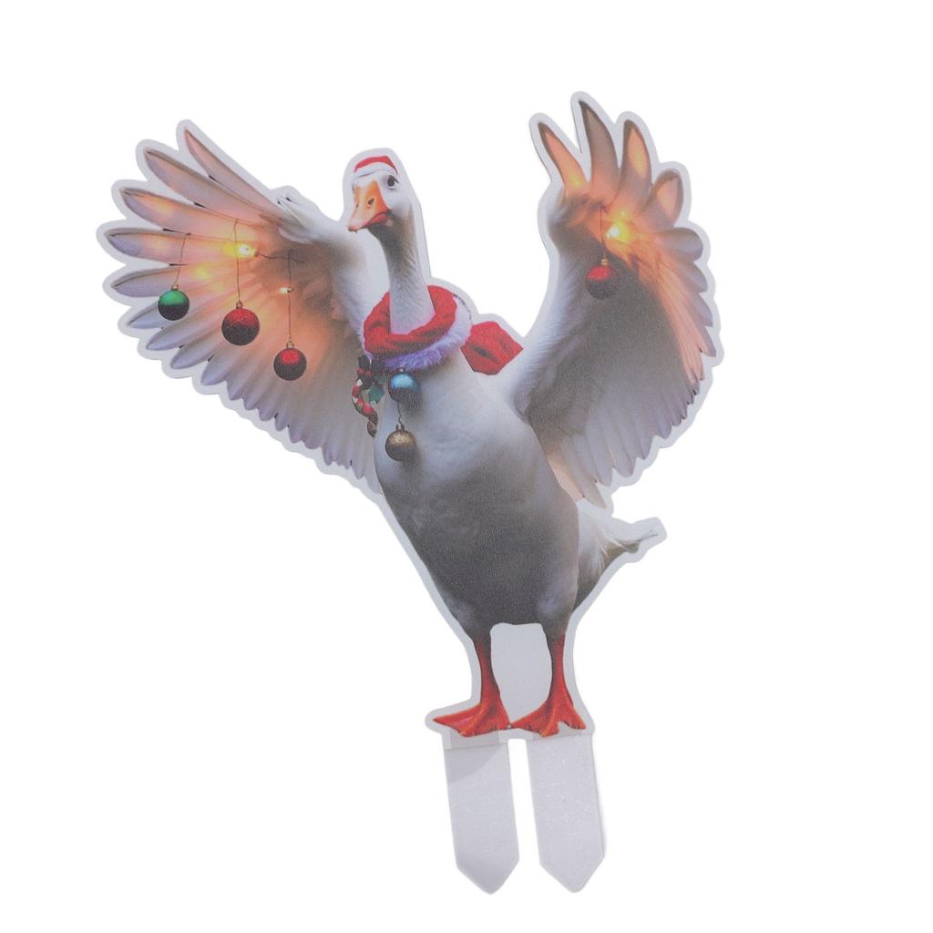 Xmas Yard Sign Decor Xmas Duck Yard Stake for Holiday Outdoor Garden Lawn Pathway Decoration Double