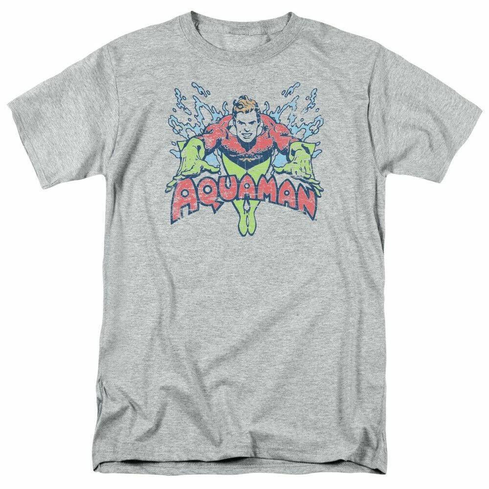 Aquaman Splish Splash Comic Book Unisex Sport Gray Unisex T-Shirt L
