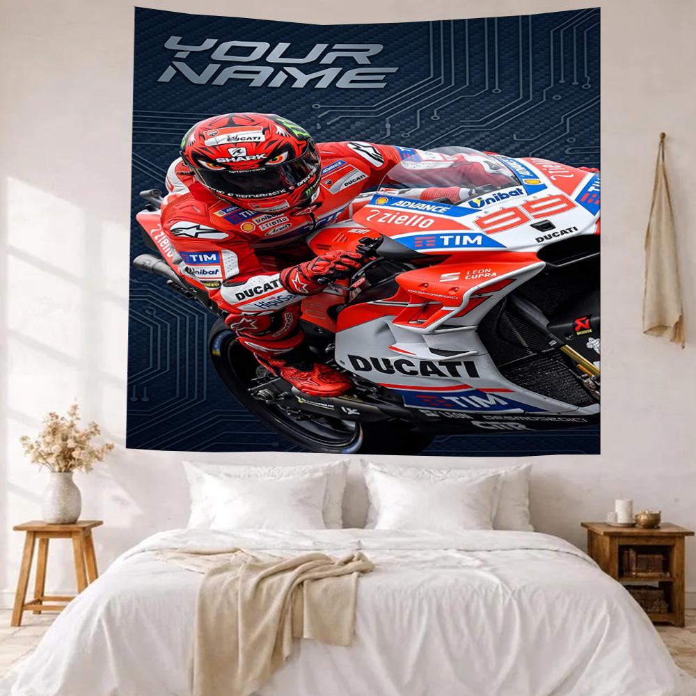 Jorge Lorenzo Custom Your Name Wall Decor Tapestry Art For Pet Memorial Birthdaywedding Party Backdrop Family Gift