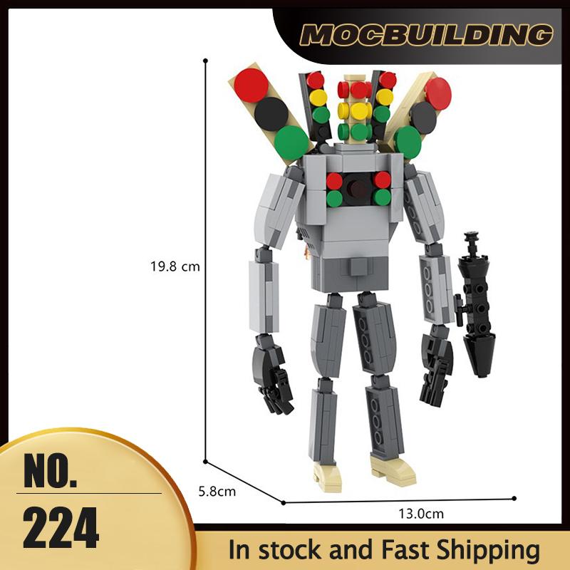 MOC Movie Game Model Monitoring Team Mech TV Man Toilet Audio Robot DIY Assembly Building Blocks Bricks Collection Toys Gifts
