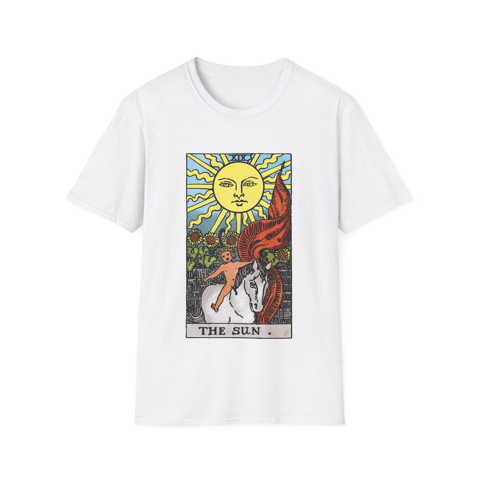 The Sun Tarot Card T-Shirt | Vintage Tarot Illustration, OcculT-Shirt L