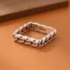 New Retro Popular Personality Chain Shaped 925 Sterling Silver Jewelry Not Allergic Geometric Twist Exquisite Women Rings R196
