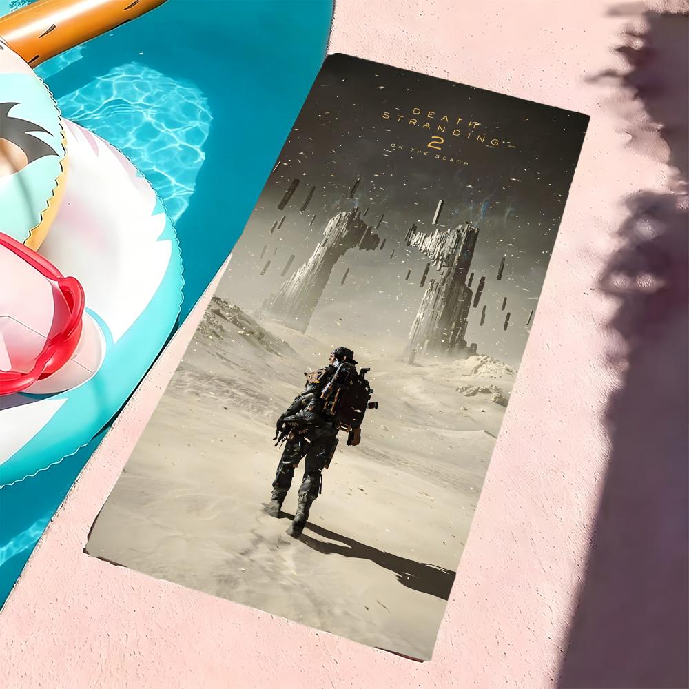 D-Deathstranding-S Handtuch Mikrofaser Strandtuch, Schnelltrocknend, Sandfrei, Ultrafeine Faser, Super Weich. 60x35CM