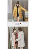 Women's Solid Color Korean Style Down Jacket - Medium To Long, Thickened, Loose Fit, Stand Collar, Cold-Proof, Large Size.