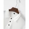 Summer Mesh Ice Silk Short Sleeved T-shirt Men's Shirt Collar Solid Color