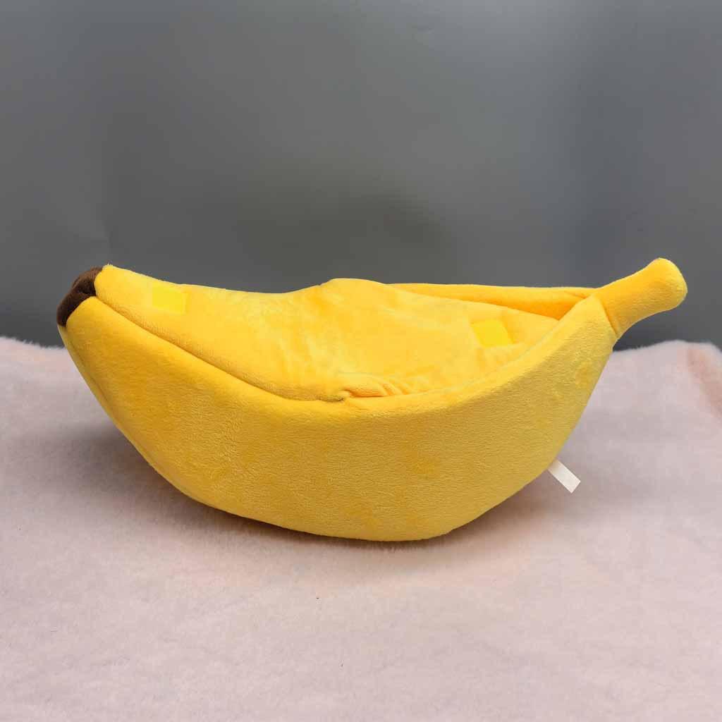 

Зимний питомец в форме банана, теплый, покрытый, полузакрытый, глубокий сон, мягкий матрас, питомник для хомяков и кошек S