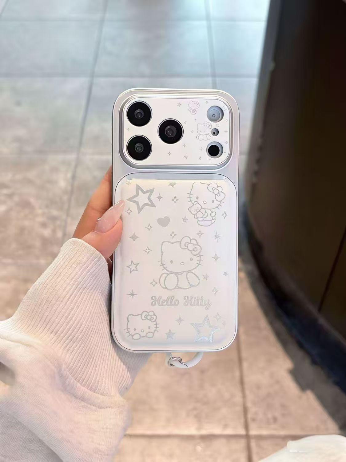 

Starry Kiki Cat Full-Screen Case Compatible with iPhone 17/16 Air/15/14 PROMAX 12 Pro Max белый