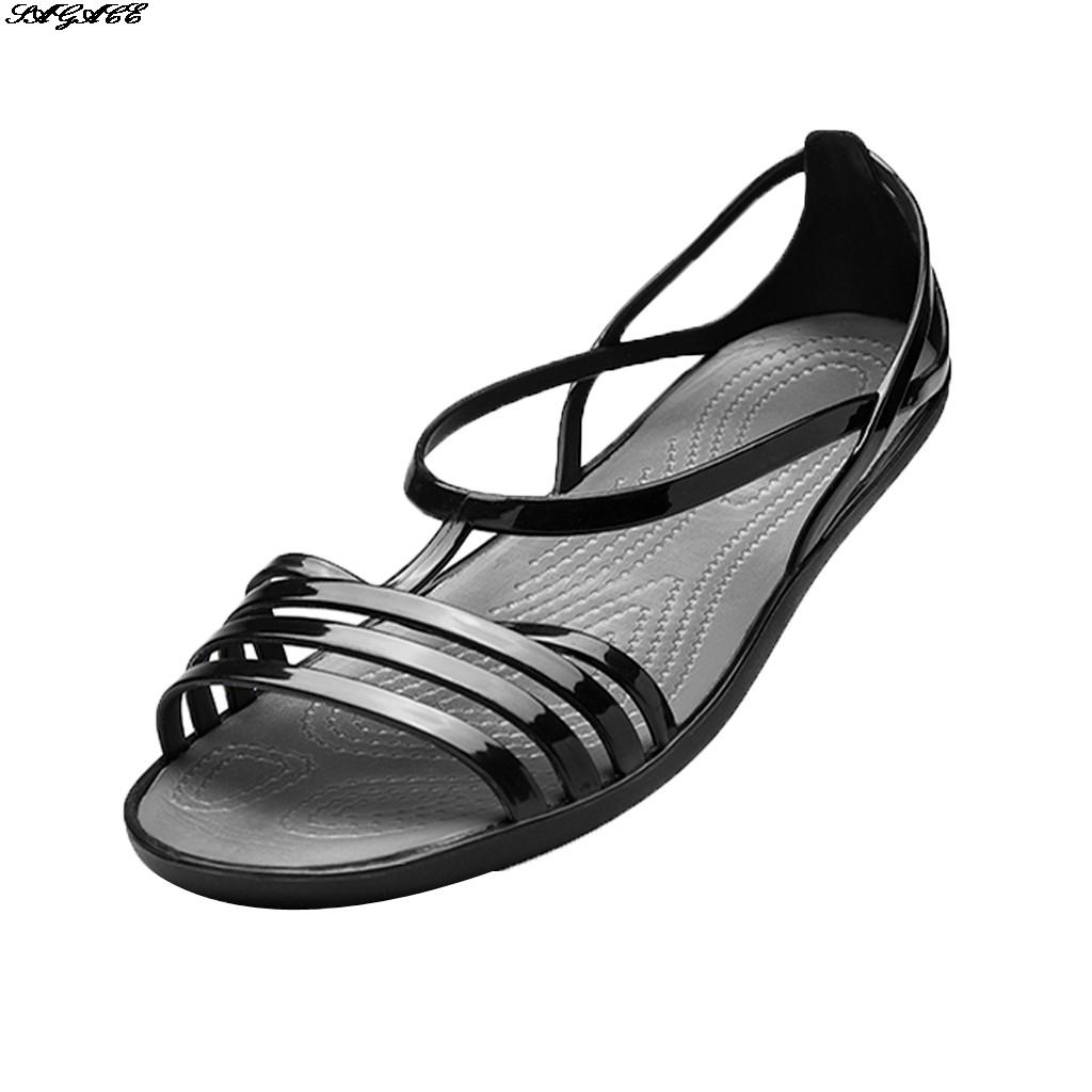 Geleeschuhe Damen Sandalen Klare Schuhe Transparente Schuhe Peep Toe Sandalen Strandschuhe