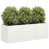 Pot, White, 120X40X40 Cm, Cold Rolled Steel