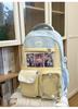 Schoolbag Japanese new high-value fresh and sweet contrasting splicing backpack junior high school students lightweight large-capacity backpack