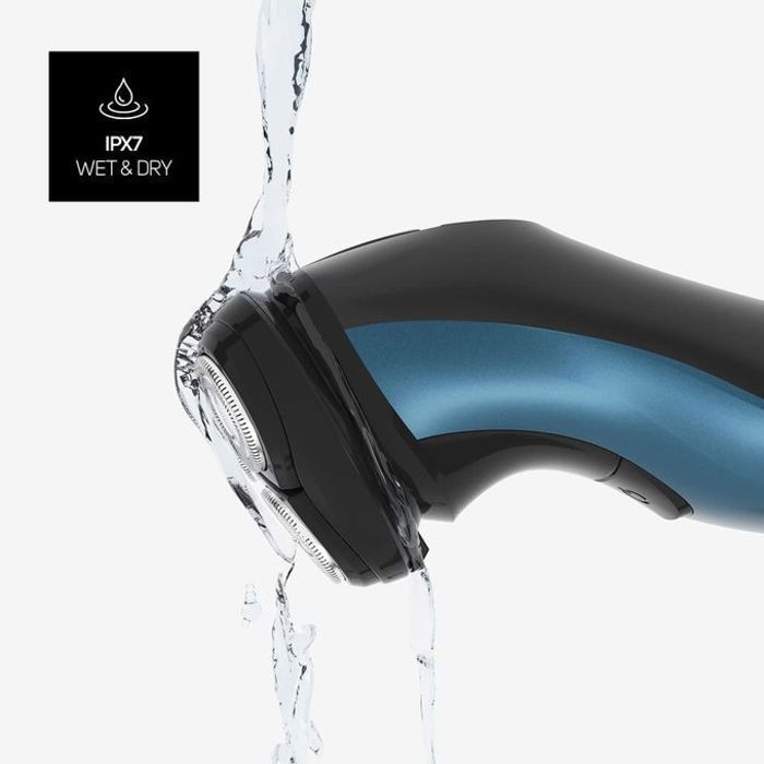 Rasoir Électrique - 3-SIDE SHAVE - Triple Tête - Rechargeable - Autonomie 45 Min - Lavable