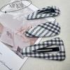 Korean Geometric Triangle Plaid Hair Clip - Stylish Girl's Bangs Accessory