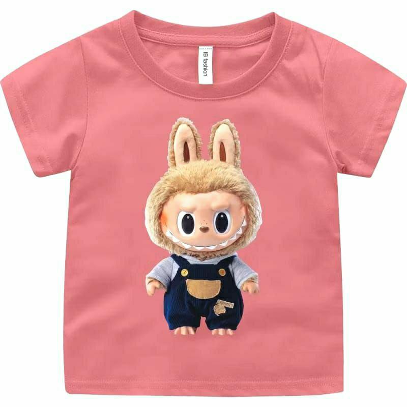 LABUBU Girls' T-shirts 3-16 Years Boys' T-shirts Unisex Children's Tops