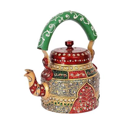 Hand Painted Designer Aluminium Kettle for Tea/Coffee, Home Decor. Capacity 1
