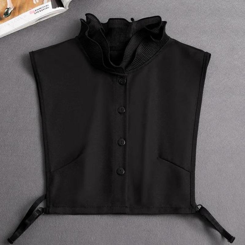 New Women White Lace Fake Collar Vintage Shirt Detachable Collar Front Tie Men Lapel Blouse Top Sweater Cotton False Collars