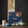 New Chinese Style Guochao Ge Kiln Ceramic Kung Fu Tea Set Set Mid-Autumn Festival Gift Can Be Made Into a Gift Box Guochao Gift Box